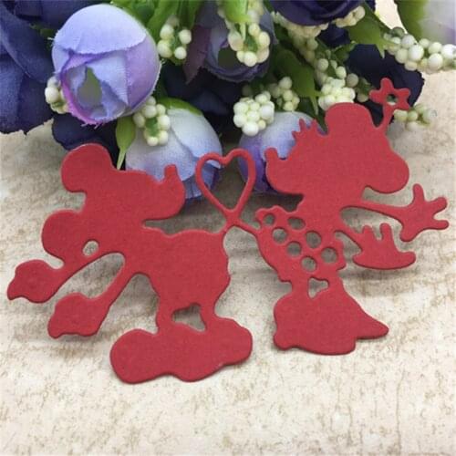 Love Heart Cartoon Mouse Toy Doll Metal cutting dies Scrapbook card paper craft home decoration embossing stencil cutter
