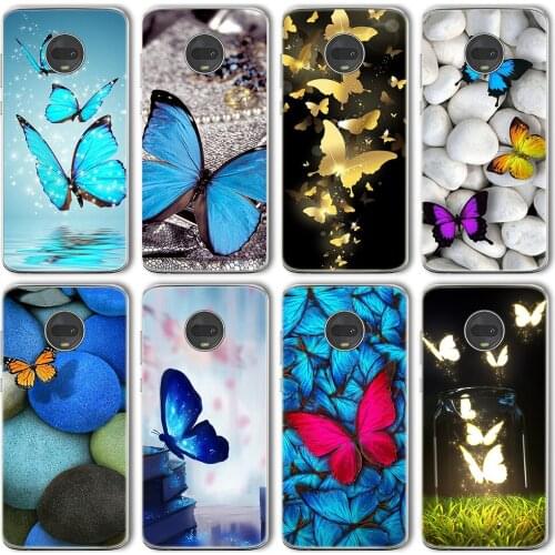 Ciciber Butterfly Fashion Case For Motorola Moto G9 G30 G10 G8 E7 E6S G7 G6 E6 G5 G5S E5 One Macro Plus Play Power Lite Silicone
