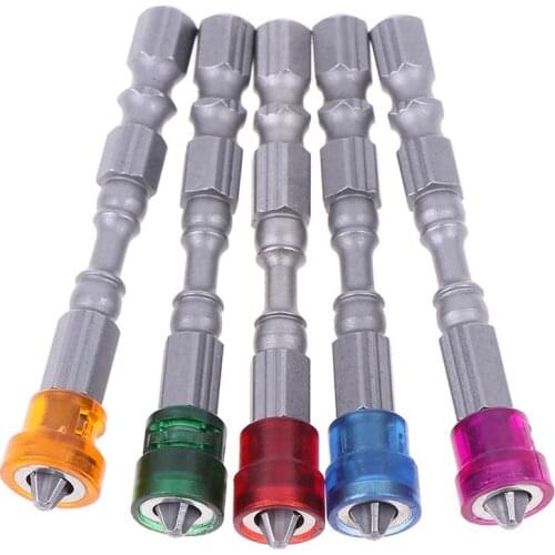 5Pcs Set 65mm Magnetic Drill Screwdriver Bits S2 Steel Cross Head Screw Driver Screwdrivers Kit Hand Tools Drills