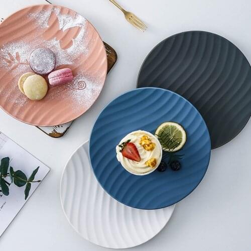 Nordic Minimalist Plate Matte Ceramic Plate Cake Plate Dessert Bread Plate Snack Sushi Breakfast Plates Dinner Set Ceramic