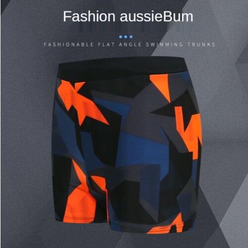 2021 New Fashion Boxer Swimming Shorts Adult Comfortable and Breathable Plus Fat Hot Spring Beach Mens Swimming Shorts