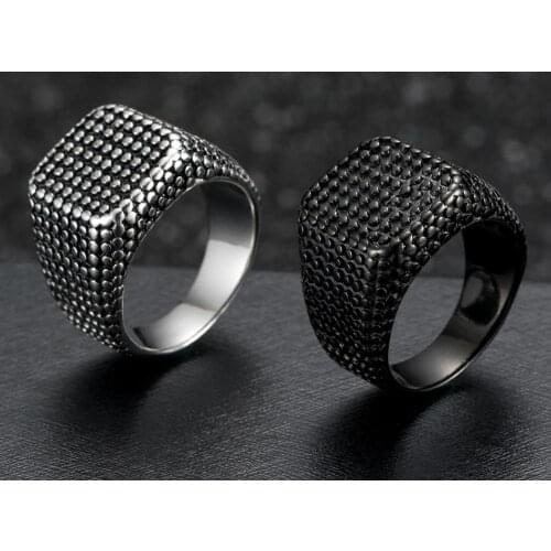 European and American new domineering point-shaped mens ring titanium steel retro trend fashion jewelry ring