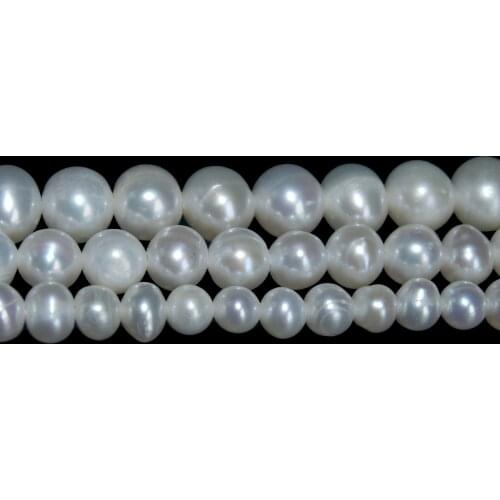 Wholesale 5-8MM 100% Irregular Natural Freshwater Pearl Beads White Pearl Loose Beads For Jewelry Making DIY Bracelet Necklace