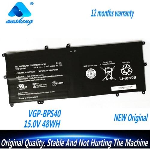 Genuine VGP-BPS40 Laptop Battery For Sony Vaio Flip 14A SVF14N SVF 15A SVF15N17CXB 15V 3170mAh