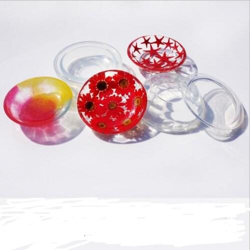 Transparent Silicone Round Plate Resin Mold Making Jewelry Holder Mould Tool DIY Hand Craft epoxy resin molds for jewelry