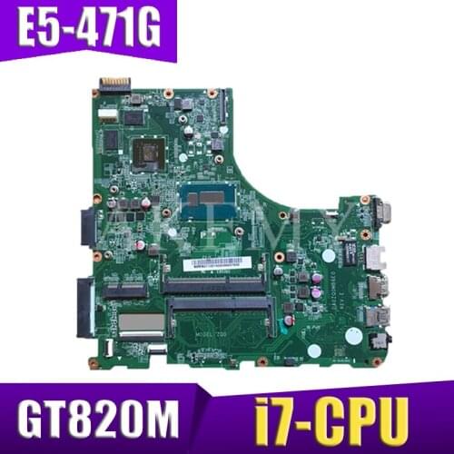 SAMXINNO DA0ZQ0MB6E0 Motherboard For Acer aspire E5-471 E5-471G V3-472P Laotop Mainboard with i7-CPU GT820M