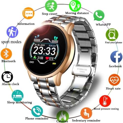 LIGE 2020 Neue Smart Uhr Männer Frauen Sport Uhr led-bildschirm Wasserdichte Fitness Tracker für Android ios Pedometer Smart Uhr