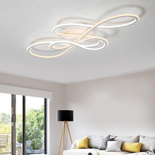 Double Glow modern led Chandelier for living room bedroom lamparas de techo dimming ceiling chandeliers lamp fixtures