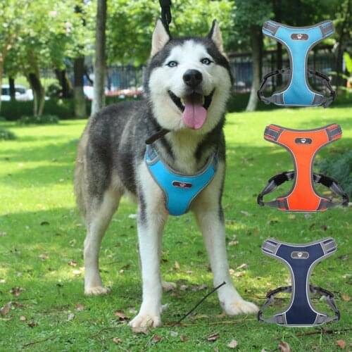 Dog Harness Reflective Dog Vest Adjustable Dog Chest Harness Pet Supplies Suitable For Small Dogs Medium Dogs Large Dogs