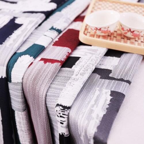Curtain fabric jacquard fabric material for cushion cover table flag and tablecloth customization
