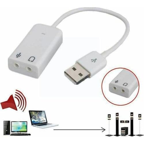 USB Sound Card Virtual 7.1 3D External USB Audio Adapter Notebook Card Competer Micphone Sound Earphone For Laptop V1I2