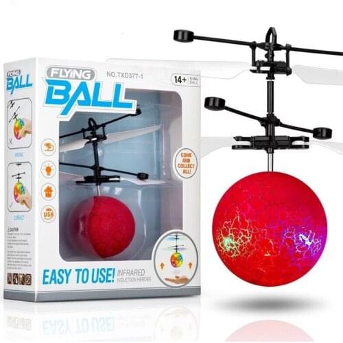 Magic LED Electric Flying Ball Helicopter RC Quadcopter Magic LED Electric Flying Ball RC Sensor Drone Kids Boys Toys Xmas Gifts
