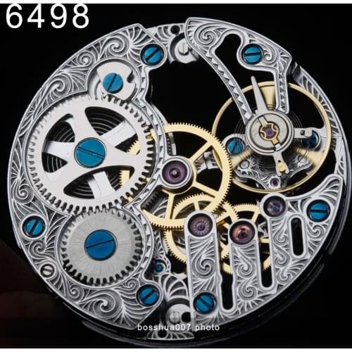 Seagull st st3620 k replace eta 6498 movement hand wind DIY watch parts hollow out design 6 point second hands