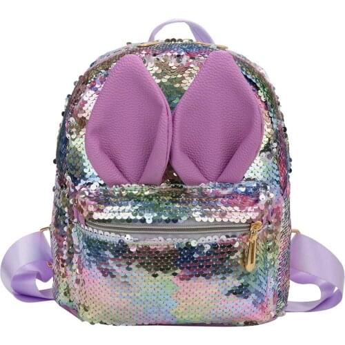 Women Sequins Backpacks Teenage Girls Travel Bags Portable Party Mini School Bags Shoulder Bag for Child pu small backpack