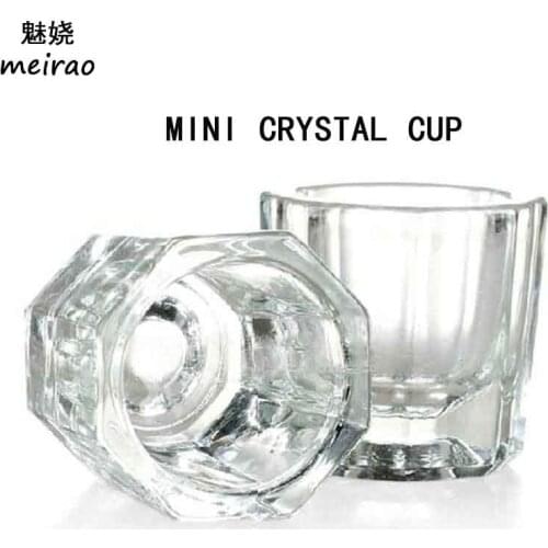 1Pcs Clear Crystal Glass Dish Nails Art Tools UV Gel Polish Mini Bowl Cups for Nail DIY Tool gel nail polish remover