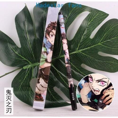 10 sets/lot Anime Demon Slayer Kimetsu no Yaiba Gel pen Kamado Tanjirou Nezuko Ballpoint Pen 0.5 Black refill Pens toy gift