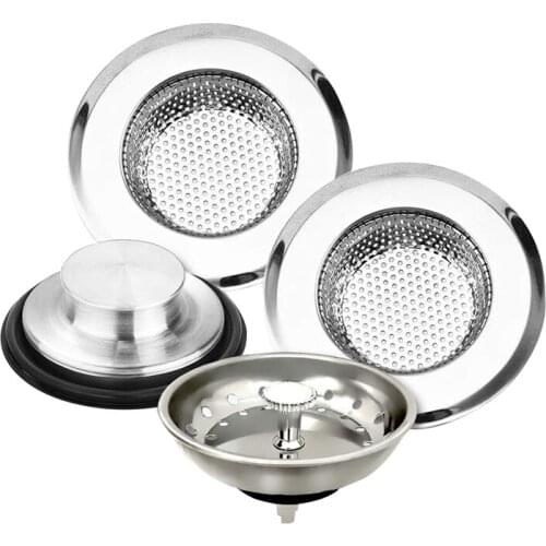 4 Pack Kitchen Sink Strainer Drain Stopper, Anti-Clogging Sink Strainer Basket Catcher,Sink Plug For Most Drain