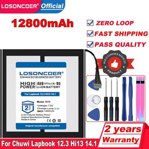 LOSONCOER 12800mAh CWI534 Battery for Chuwi Lapbook 12.3 Hi13 14.1 Tablet PC Battery with 7-wire Plug Batteries