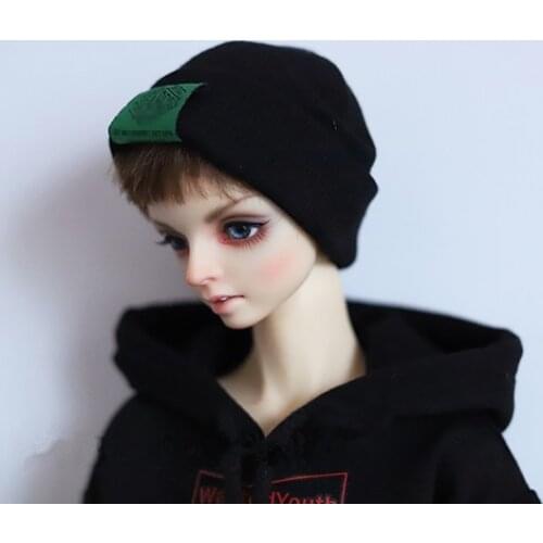 BJD doll accessories hat suitable for Uncle 1/31/4 MDD size daily street toward the new black thread woven lable hat
