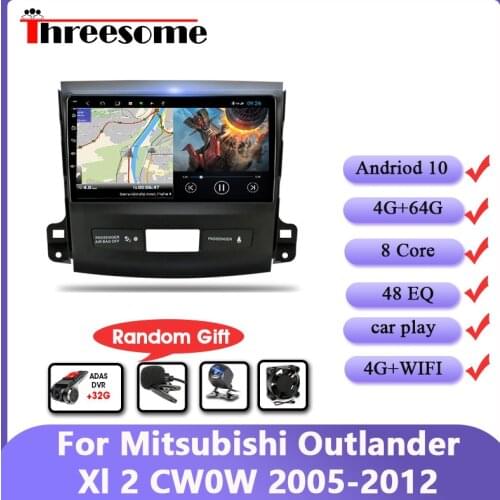 Android 10 6G+128G Car Radio For Mitsubishi Outlander Xl 2 CW0W 2005-2012 2 Din GPS Navigation Multimedia Video Player RDS