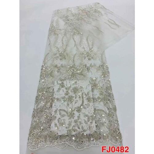 Hot Sale African Multi Colors Sequinse French Tulle Lace Fabrics Embroidery Luxury Materials For Nigerian Party Wedding Dress