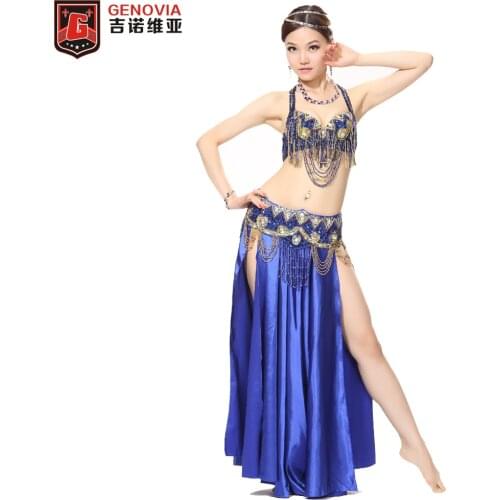 2018 Belly Dance Costume Dance Belly Outfits 3 Pcs Bra & belt & skirt 34b/c 36b/c 38b/c 40b/c