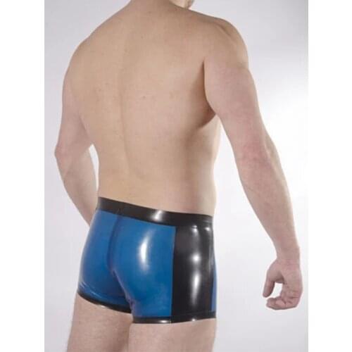 Latex Rubber Gummi Blue Sexy Boxer Shorts Skinny Party Pool Party Role Playing Vacation Comfortable Fashion Xs-xxl