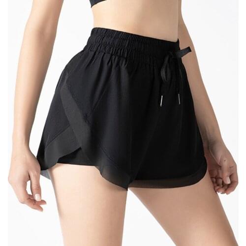 2021 Summer Running Shorts Women 2 In 1 Marathon Quick Dry Shorts Gym Loose Sport Shorts Breathable Yoga Running Shorts S-XL