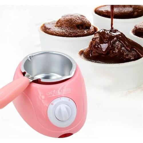 Chocolate Melting Pot Electric Fondue Melter Machine Set DIY Chocolate Fondue Machine Pink