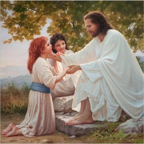 Jesus and Child Cross Stitch Kits 14CT Unprinted 11CT Print Crafts For Embroidered Handmade Art Counted Set Wall Home Decor