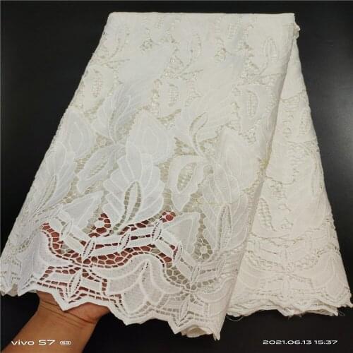 New High Quality 2021 French Nigerian Lace Fabrics Embroidered Guipure lace Bridal African Lace Fabric for Dress J242 (2)