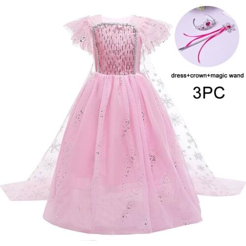 2021 Summer Girl Princess Dress Children Christmas Halloween Party Wedding Clothing Kids Cosplay Costume For Girls 4 6 8 10 T