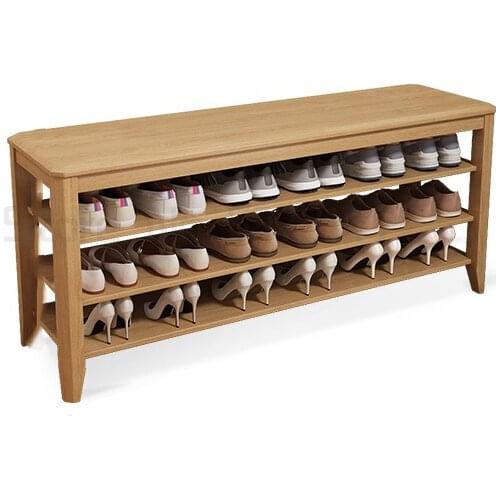 Solid wood shoe cabinet household shoe rack simple and economical indoor good-looking and space saving shoe rack