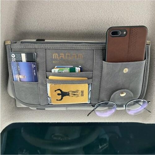 Car Sun Visor Visorbill Organizer Sun Visor Regulator Gray
