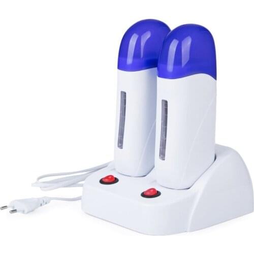 Portable Roll on Wax Cartridge Double Depilatory Wax Heater Wax Warmer with a Base Wax Melted Machines for Hair Removal for Home