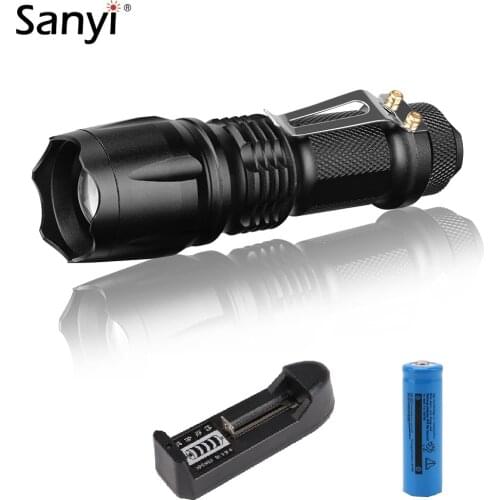 Adjustable Zoom Focus Mini Flashlight 3 Modes XPE LED Tactical Flashlight Pocket Clip Torch Portable Lantern AA 14500 Home Use