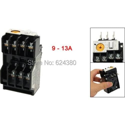 TR-5-1N/3 Manual Reset Motor Protection Three 3 Poles 3P Thermal Overload Relay 9-13A Amps 1 NO 1 NC