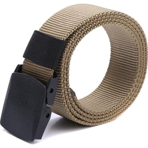 Automatic buckle Band mens Canvas belt tactical belts mens western fashion Woven belt female Military for Casual Pants Jeans