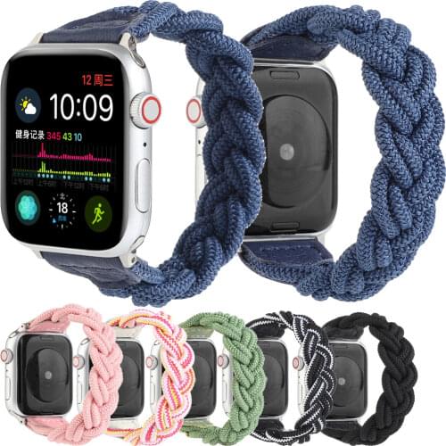 Elastic Braided Strap For Apple Watch 6 5 4 3 2 1 SE 44MM 40MM 42MM 38MM Couple Style New Apple Watch Band For iWatch Bracelet