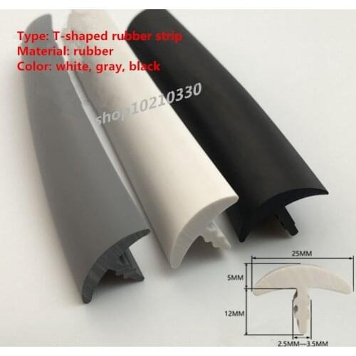 2 M /5 M T-shaped rubber sealing strip for Used for gap Sound insulation, waterproof and dustproof sealing strip