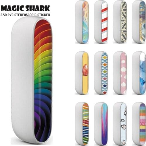 Magic Shark Egg Dreamy Cartoon Panda Cloud Typhoon Colorful Water PVC Stereo Sticker Case for IQOS 3 3.0