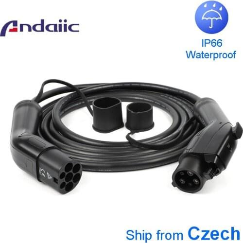 Type 2 to Type 1 32a EV charger 32A Electric Vehicle 5M Electric Car Charge Cable j1772 EVSE kit j1772 plug