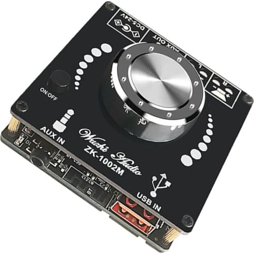 ZK-1002M 100W+100W Bluetooth 5.0 Power Audio Amplifier Board Digital HIFI Stereo AMP Amplificador Home Theater AUX USB