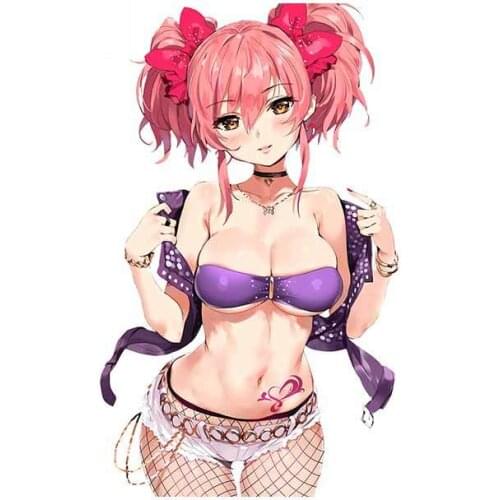 13cm for Sexy Anime Girl Car Styling Stickers Waterproof Decal 3D Custom Printing Decals Laptop for JDM SUV RV Car Accessories