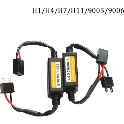 2PCS Car LED Decoder Anti Hyper Blink Flash Error Cancel Canbus H1/H4/H7/H11/9005/9006 Headlight Decoder Adapter Anti-Flicker