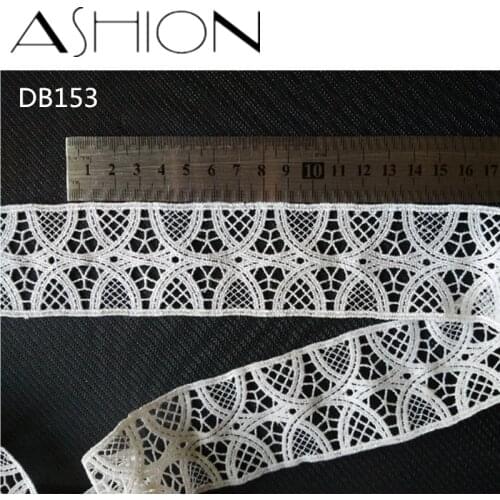 3 yards 45MM white Embroidered net Lace Fabric DIY skirt hem Dance costumes Garment Accessories lace trim Sewing Craft LP-DB153