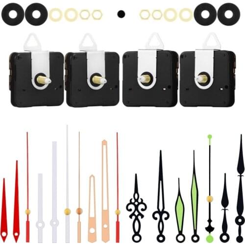 4PCS Wall Quartz Clock Movement Mechanism DIY Clock Mechanism Sets for Repair Parts Replacement Tool Kits
