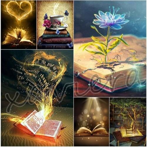 Xaviera Diy 5D Diamond Painting Fantasy Book Landscape Embroidery Mosaic Cross Stitch Picture of Rhinestones Home Decor Crafts