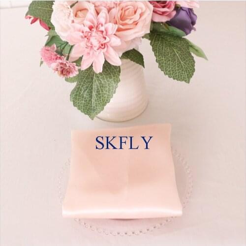 NP00A52 cheap custom made many colors wedding 40cm40cm blush pink red green white ivory blue yellow purple satin table napkin