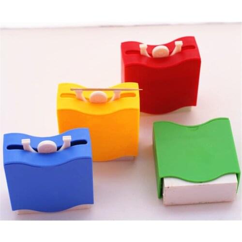 1pcs Lifting Man Type Toothpick Dispenser Automatic Toothpick Box Household Supplies TB Sale